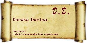 Daruka Dorina névjegykártya