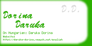 dorina daruka business card